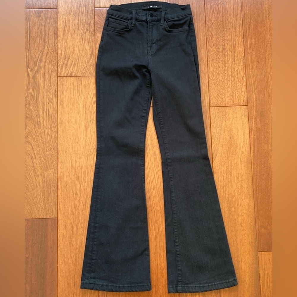J Brand Black Flare Wide Leg Jeans